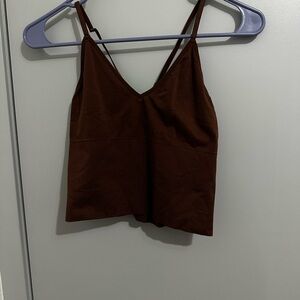 Women's Brown Strap Top